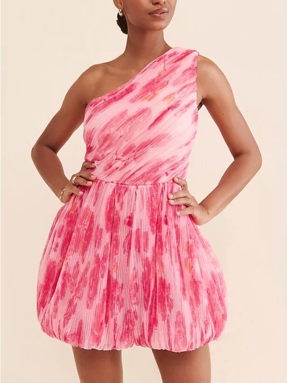 Hutch by Anthropologie One-Shoulder Floral Romper